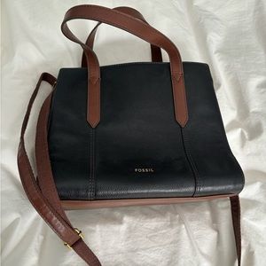 Fossil leather satchel.